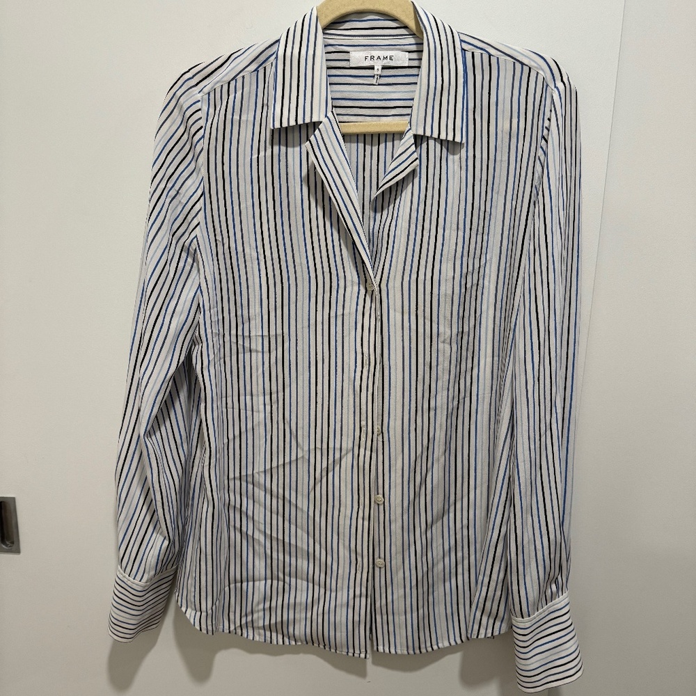 Frame Striped Button down blouse